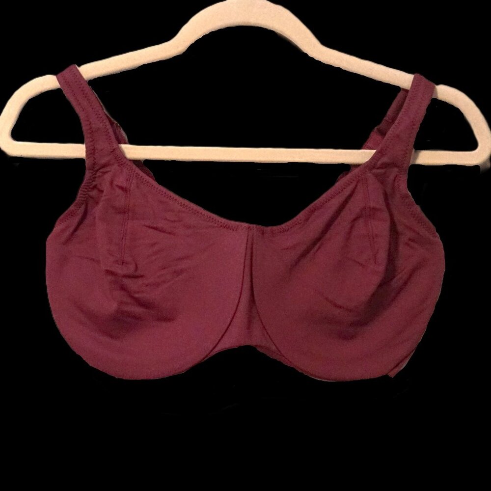 Fredrick’s of Hollywood Burgandy Smooth Microfiber Bra Style #51147 Size 36F